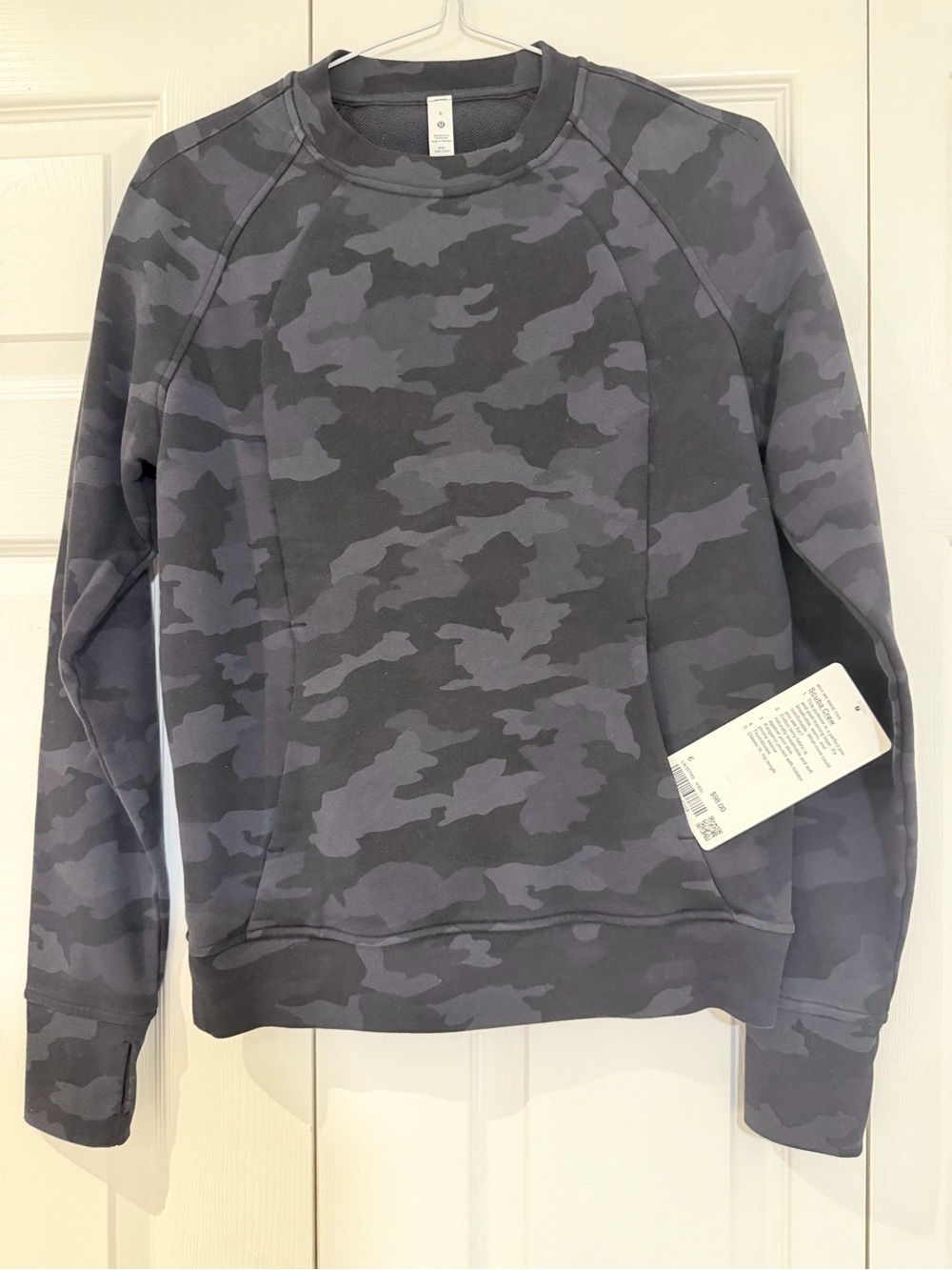 Women’s Lululemon Camouflage Scuba Crew Sweatshirt - Gray Camo
